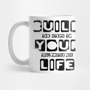 Positive Motivational Life Quotes Typography Mug